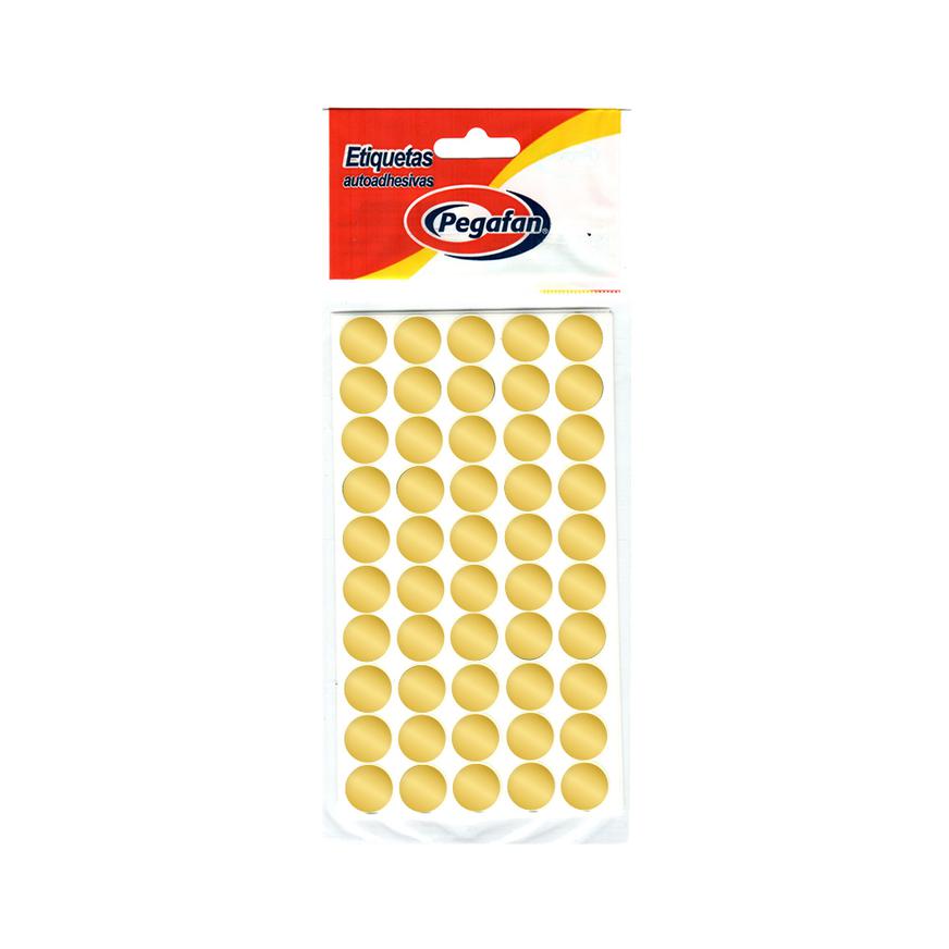 Etiqueta Adhesiva Pegafan Circular Dorado X 500 Und image number 0